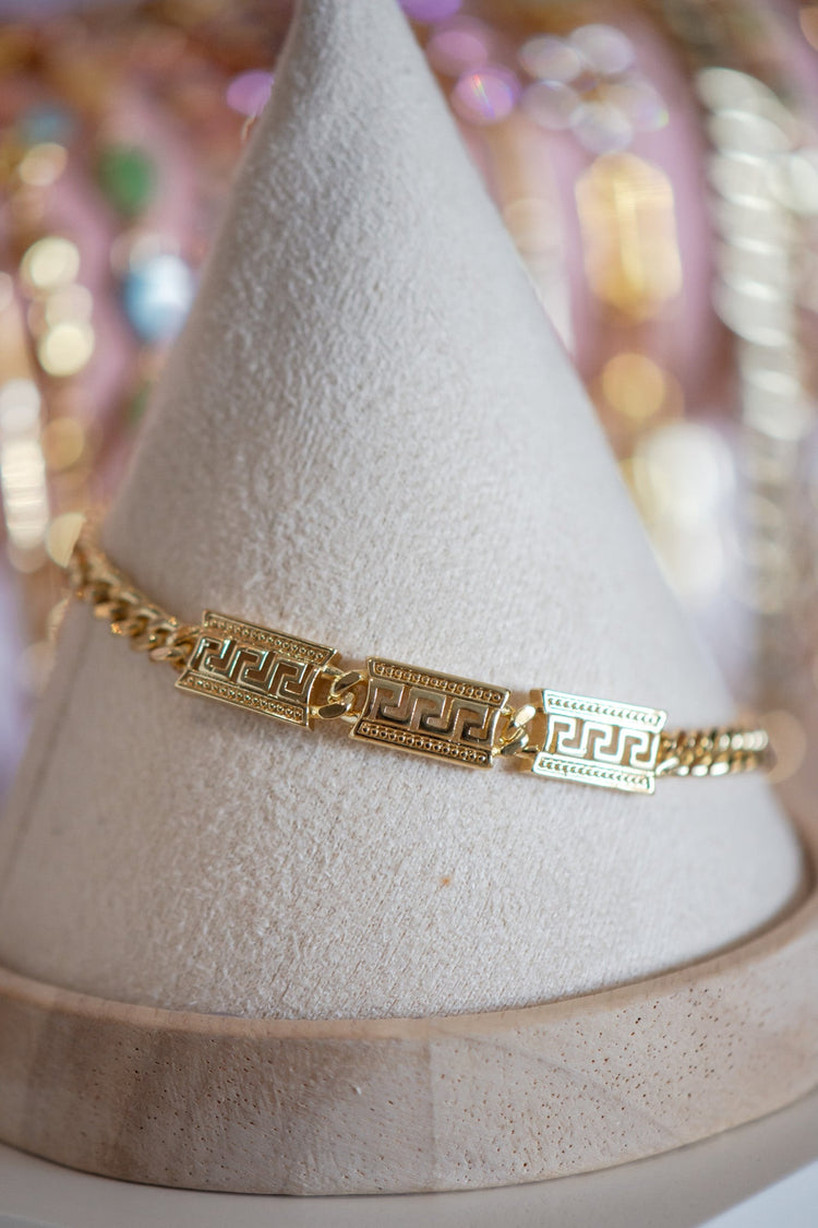 Chloe Greca Chain Gold Filled Bracelet