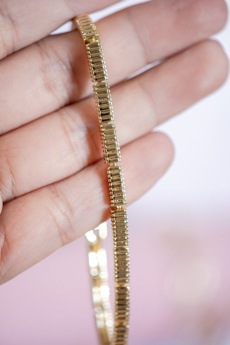 Chloe Greca Chain Gold Filled Bracelet