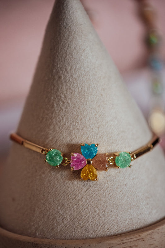 Sophia CZ Stone Gold-Filled Candy Bracelet