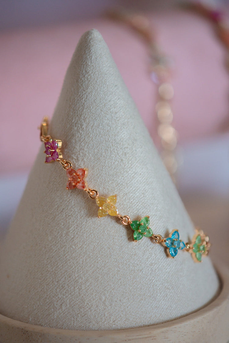 Mia Clover CZ Stone Gold-Filled Bracelet