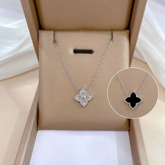 Ocean Kiss Diamond Stone Double Sided Necklace