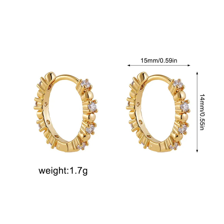 Gabe Mini Hoop Diamond Earrings