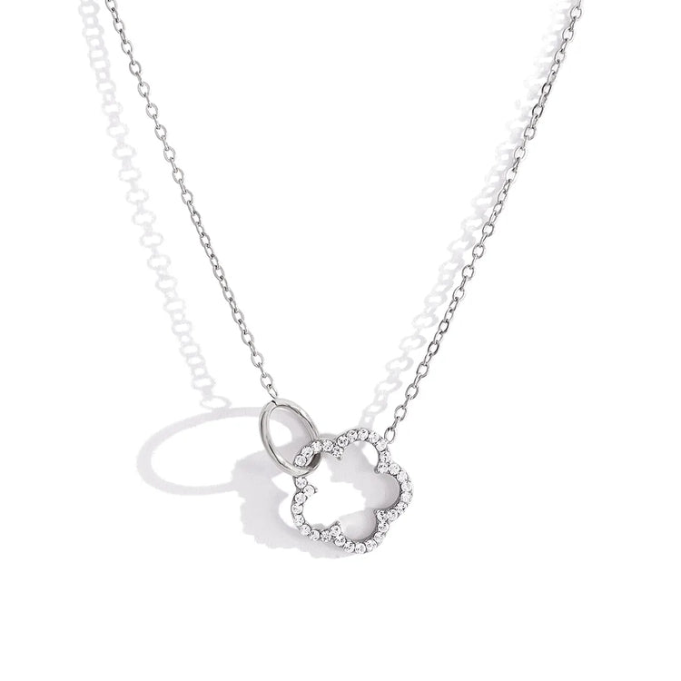Leigh Pave Floral Diamond Necklace