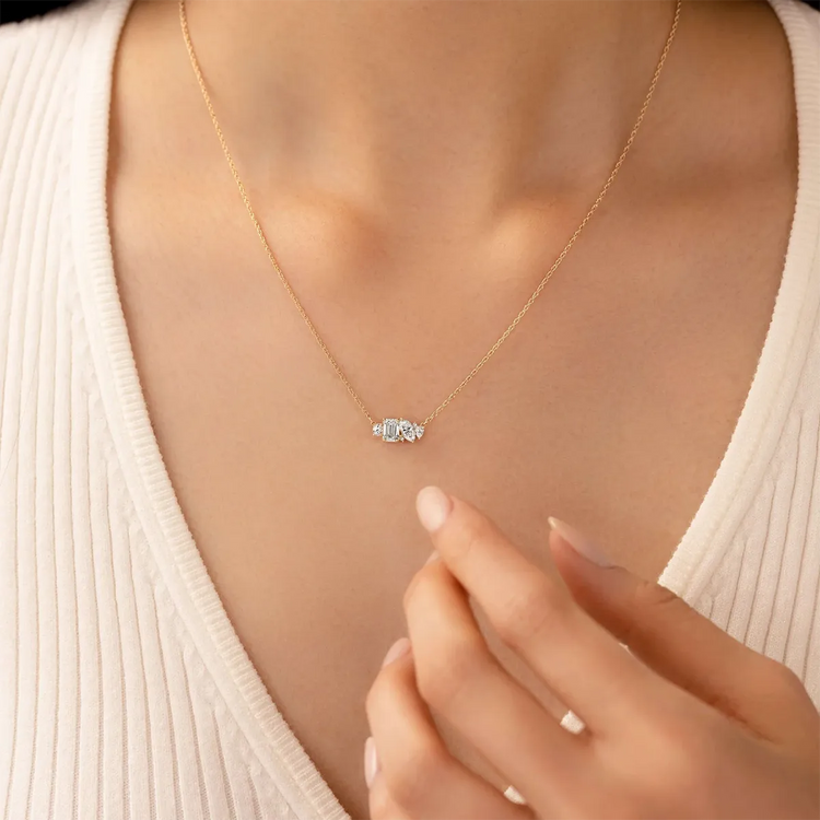 Amara Multi Stone Gold Necklace