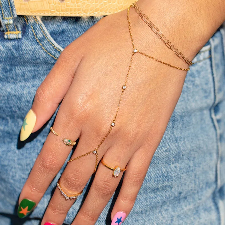 Layla Gold Hand Chain