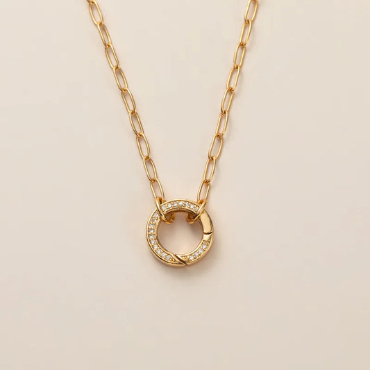 Myra Open Pendant Chain Gold Necklace