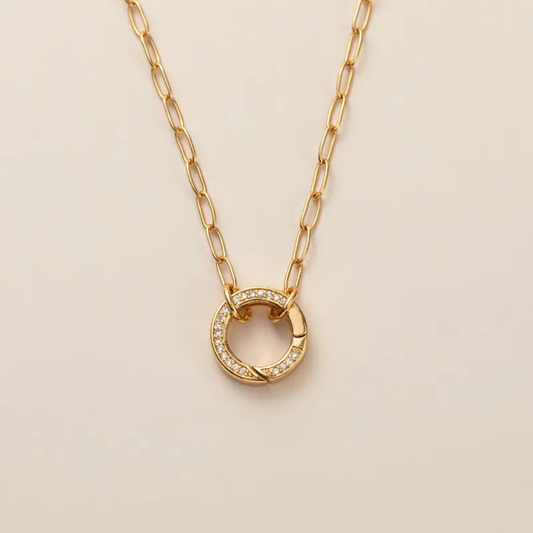 Myra Open Pendant Chain Gold Necklace