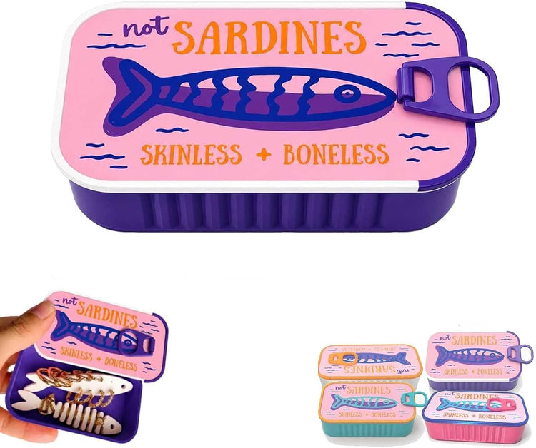 Not Sardine Tin Can Jewelry Box Organizer