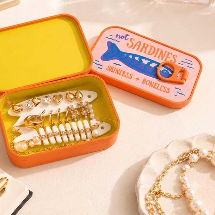 Not Sardine Tin Can Jewelry Box Organizer
