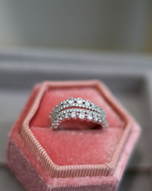 Camira Cubic Zirconia Wave Silver Ring