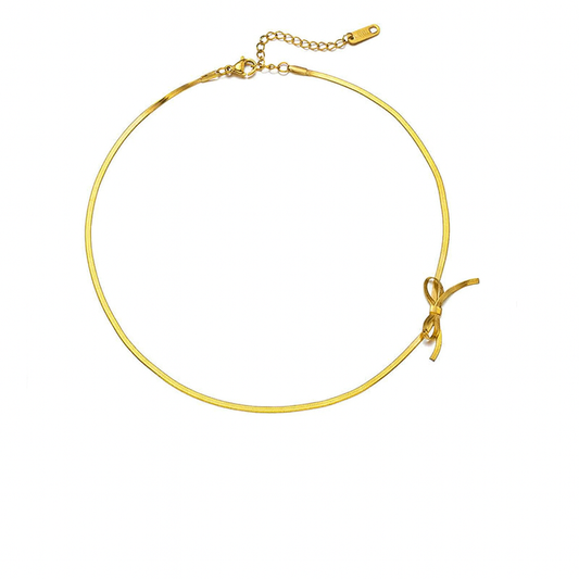 Presley Bow Knot Snake Chain Necklace
