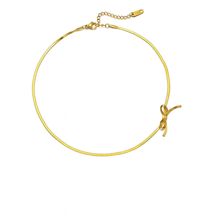 Presley Bow Knot Snake Chain Necklace