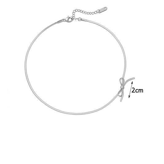 Presley Bow Knot Snake Chain Necklace
