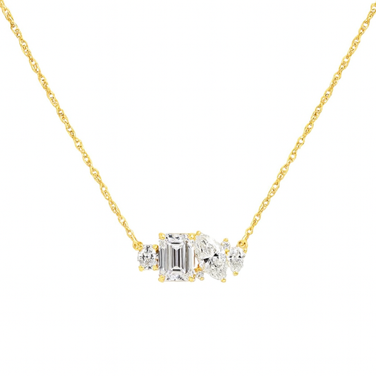 Amara Multi Stone Gold Necklace