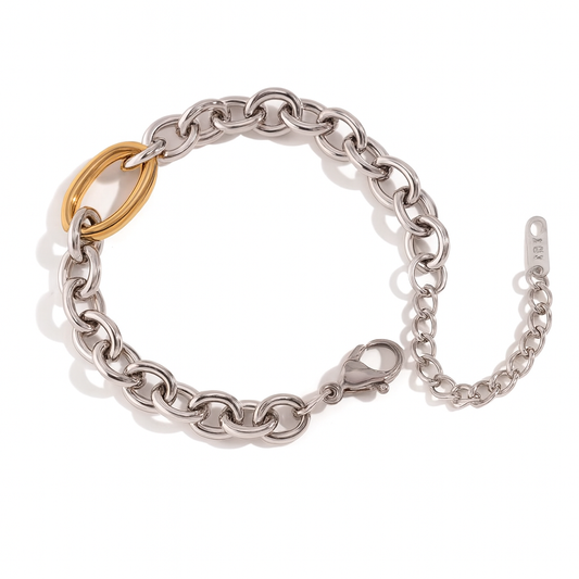 Lunara Dual Toned Chain Bracelet
