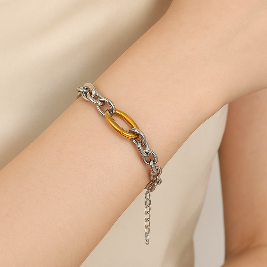 Lunara Dual Toned Chain Bracelet