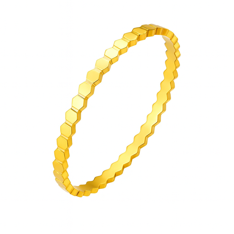 Noir Hexagon Bangle