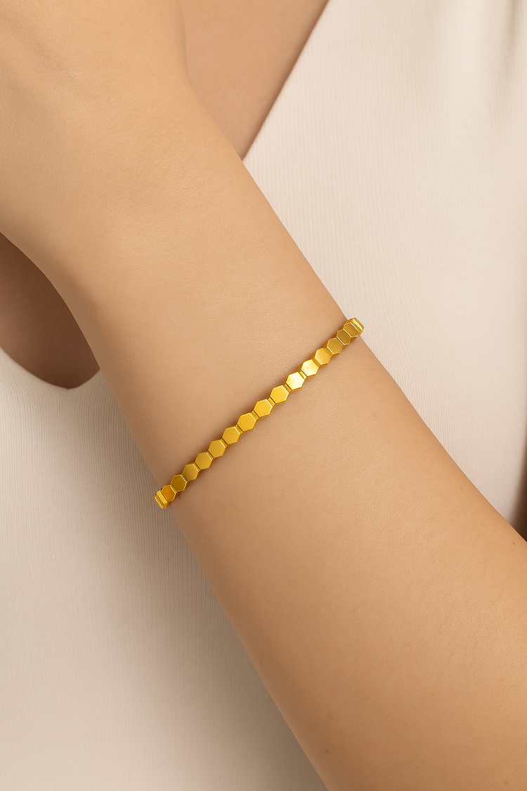Noir Hexagon Bangle