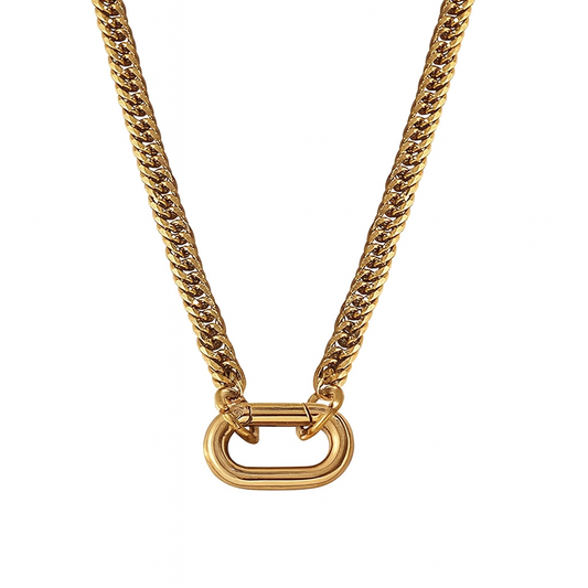 Claire Gold Cuban Chain Necklace for Charms and Pendants