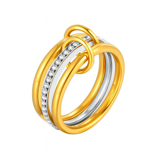 Sola Triple Stacked Diamond Ring