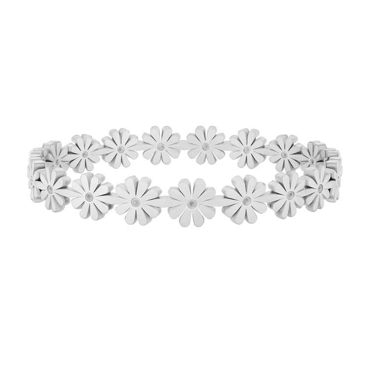 Kaia Floral Bangle Non-Tarnish