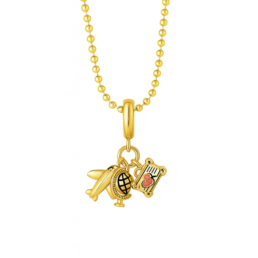 Travel Charms Gold Necklace