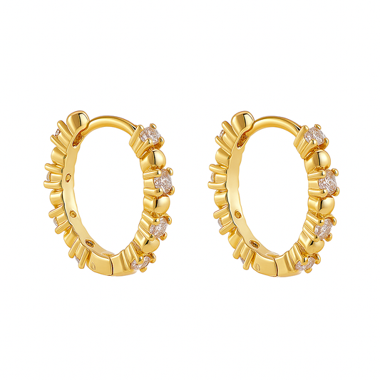 Gabe Mini Hoop Diamond Earrings