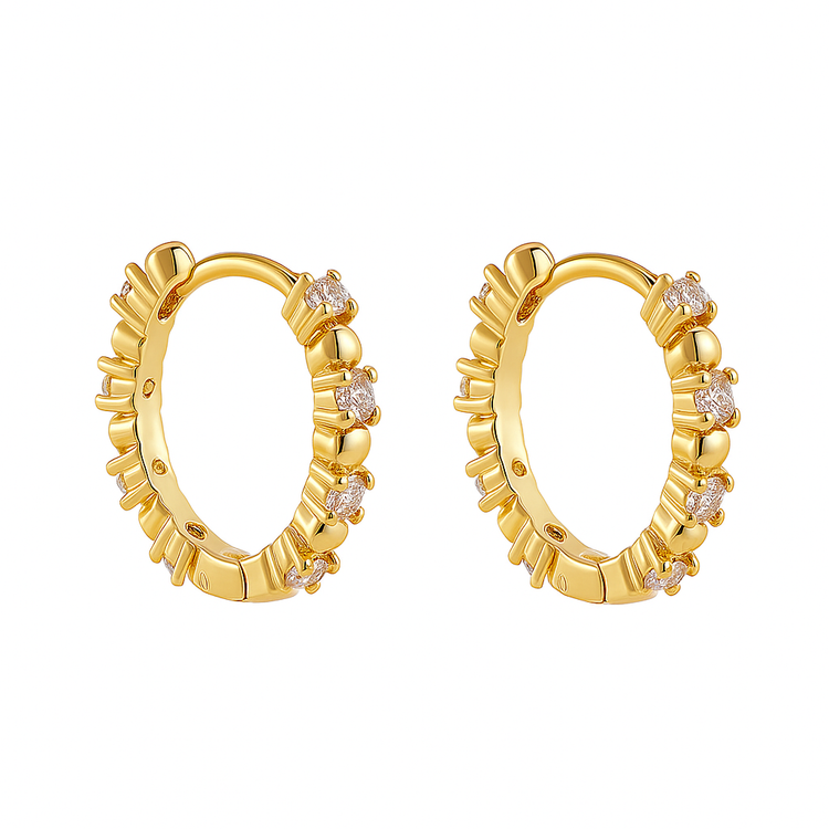 Gabe Mini Hoop Diamond Earrings