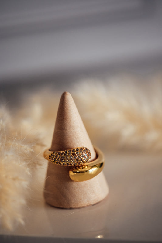 Faela Open Size Pave Ring - Non-Tarnish Hypoallergenic