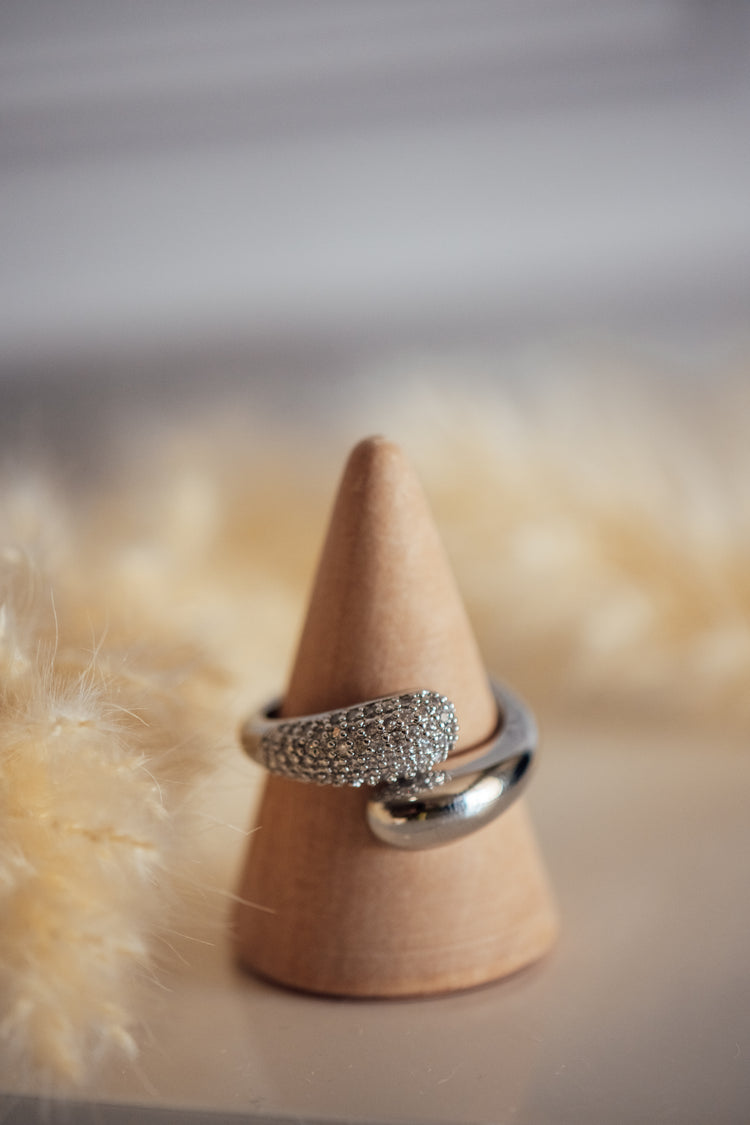 Faela Open Size Pave Ring - Non-Tarnish Hypoallergenic