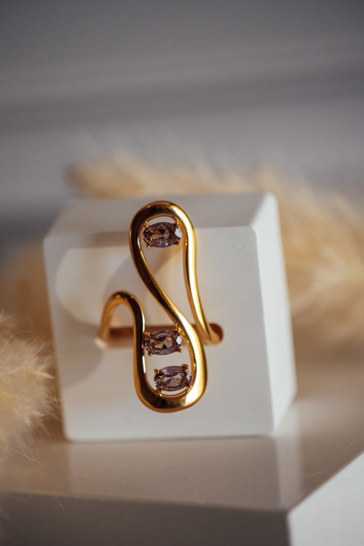 Aurealia Tanzanite Trendy Gold Ring