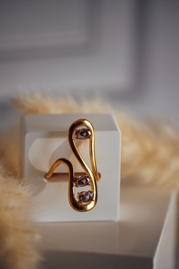 Aurealia Tanzanite Trendy Gold Ring