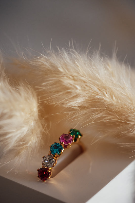 Melora 5-Stone Multi-Color Ring