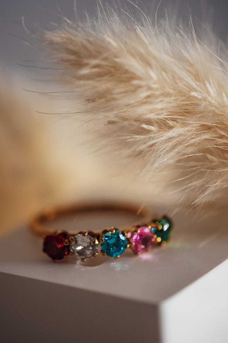 Melora 5-Stone Multi-Color Ring