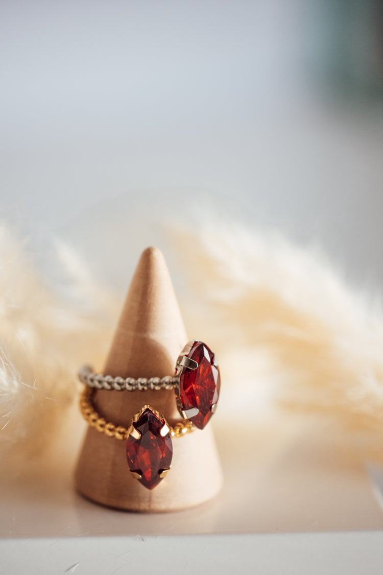 Avexa Marquise Cut Open Size Ring