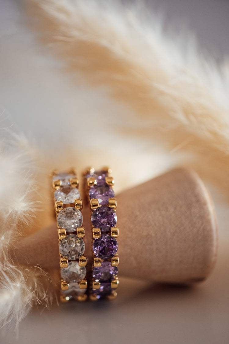 Elowen Open Size Stone Ring - Non-Tarnish