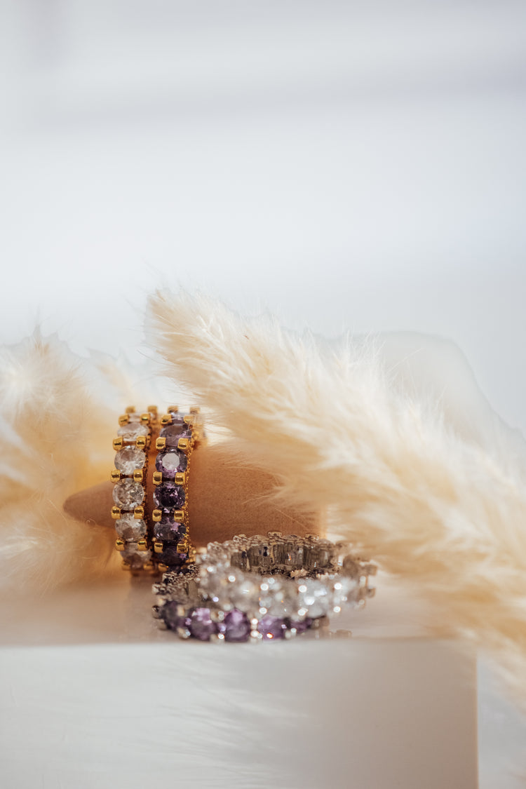 Elowen Open Size Stone Ring - Non-Tarnish