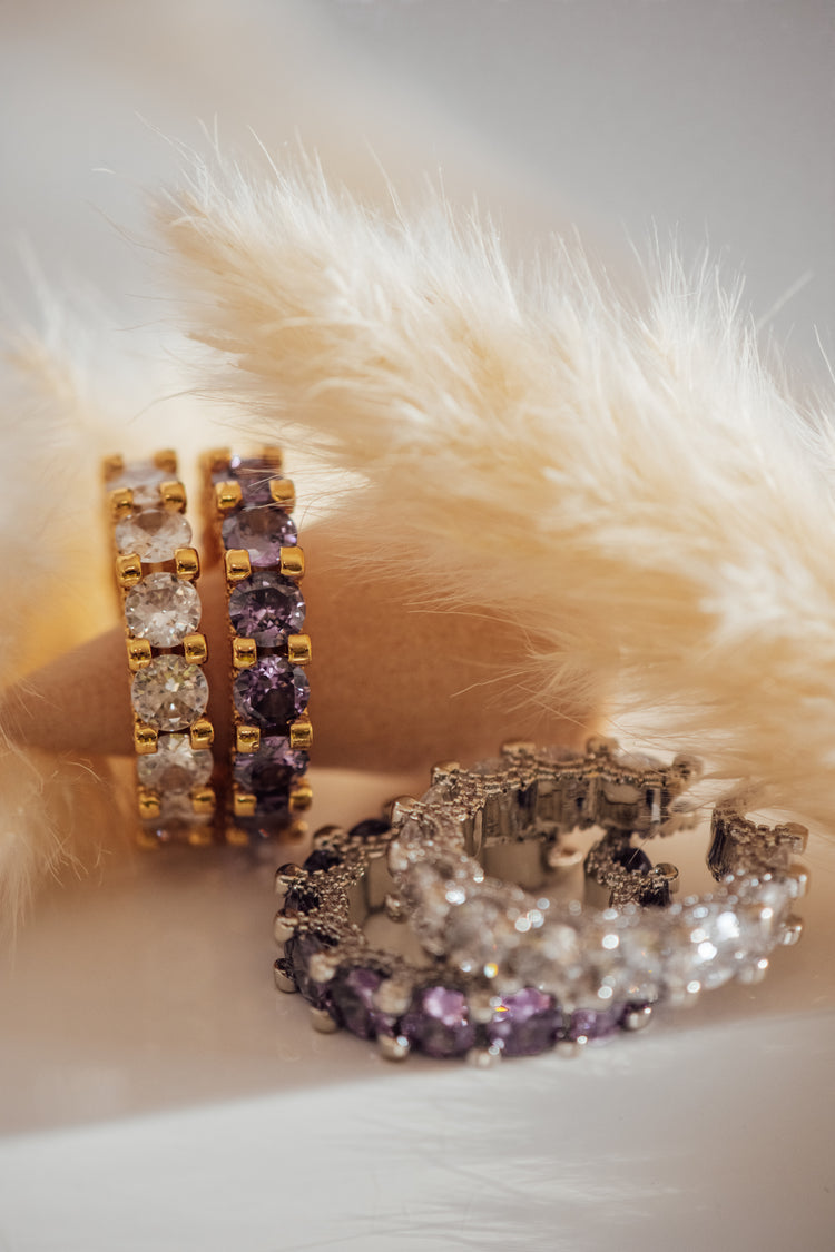 Elowen Open Size Stone Ring - Non-Tarnish