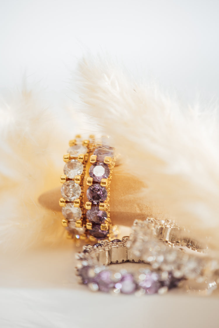 Elowen Open Size Stone Ring - Non-Tarnish