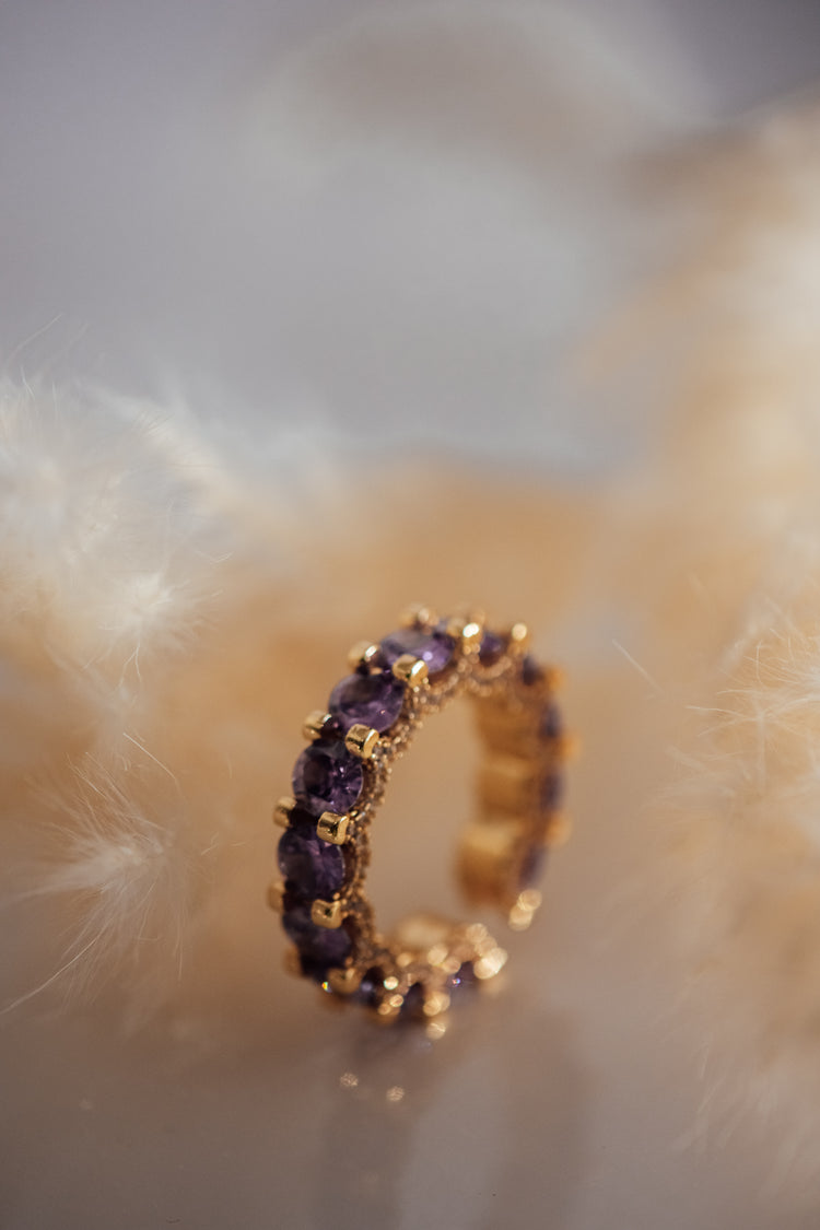 Elowen Open Size Stone Ring - Non-Tarnish