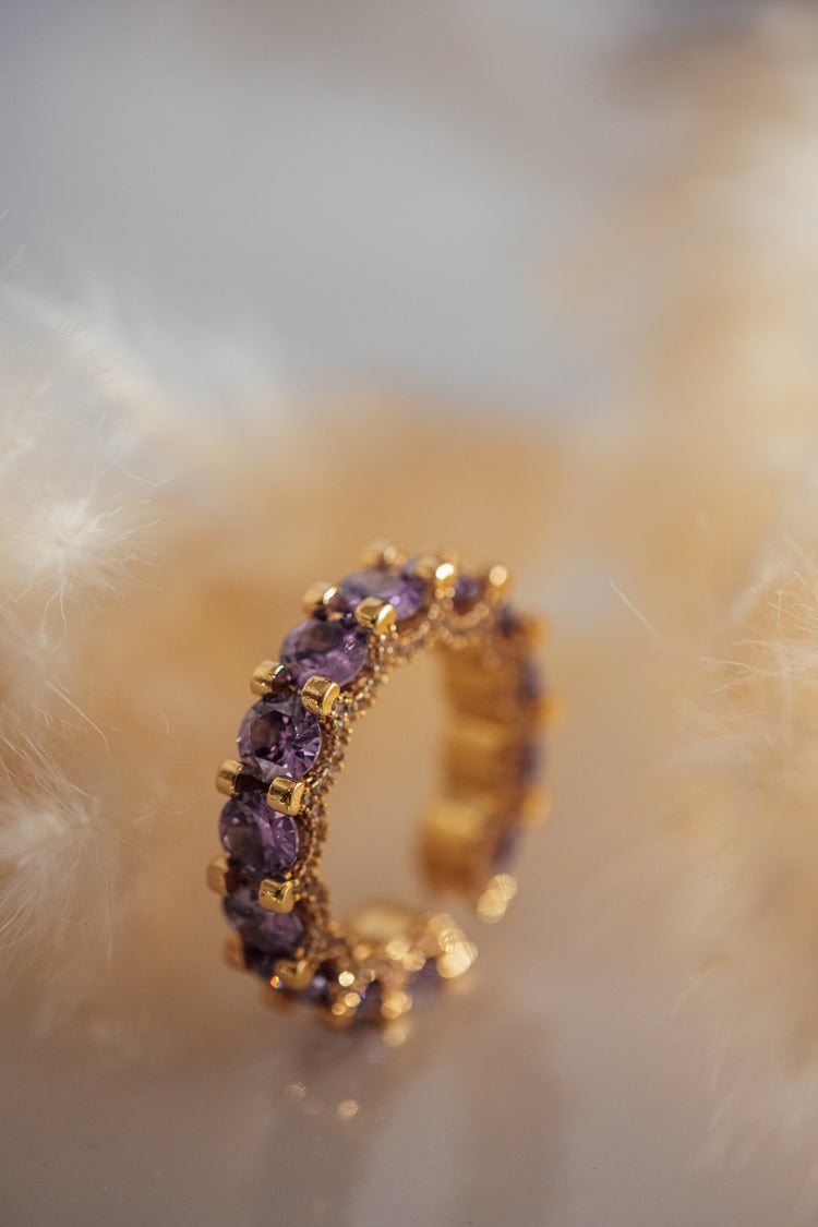 Elowen Open Size Stone Ring - Non-Tarnish