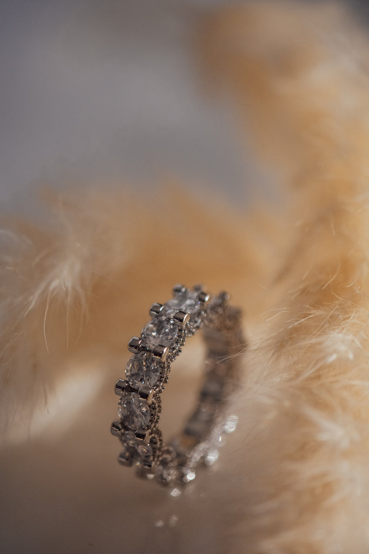 Elowen Open Size Stone Ring - Non-Tarnish