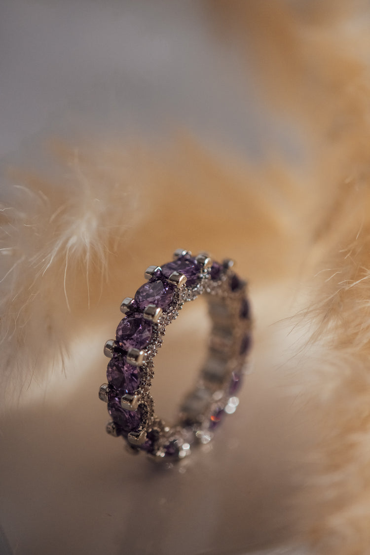 Elowen Open Size Stone Ring - Non-Tarnish