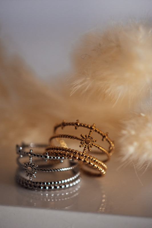 Brielle Open Size Ring Multi-Stack Look