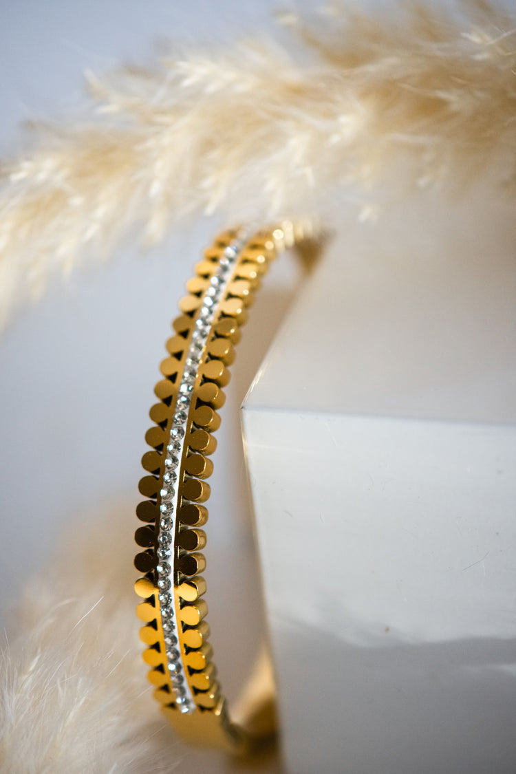 Serine Gold Bangle - Non-Tarnish Stainless Steel Jewelry