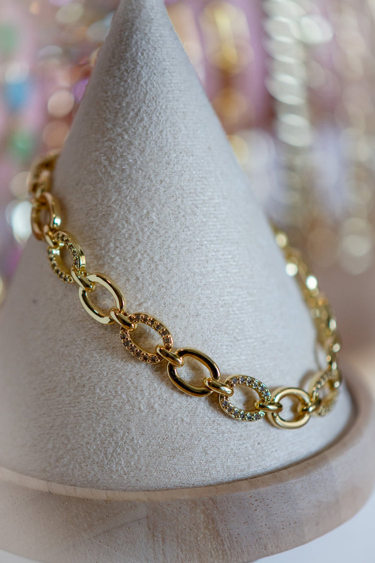 Natalie Luxe Pavé CZ Gold Filled Bracelet