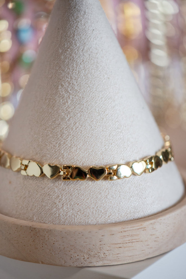 Avery Heart Pavé CZ Gold Filled Candy Bracelet