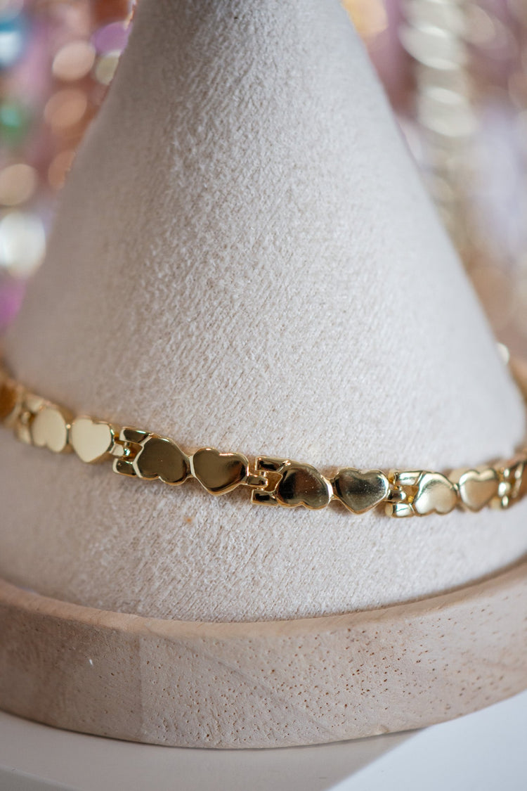 Avery Heart Pavé CZ Gold Filled Candy Bracelet