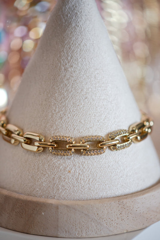 Mila Pavé Gold Filled Bracelet