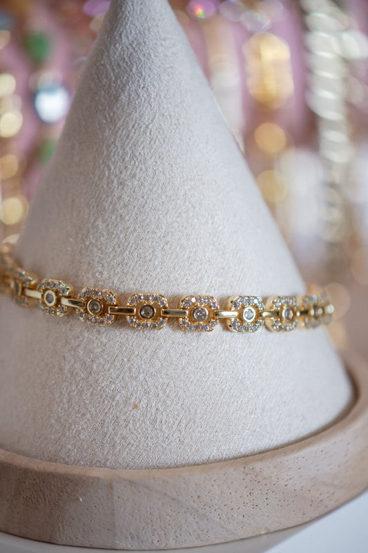 Scarlett Pavé Gold Filled Bracelet